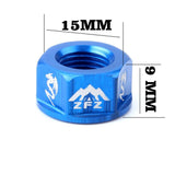 Maxbell Bicycle Hubs Nut M10 Folding Fixed Gear Bike Wheel Hubs Axle Screw Blue