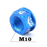 Maxbell Bicycle Hubs Nut M10 Folding Fixed Gear Bike Wheel Hubs Axle Screw Blue