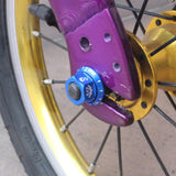 Maxbell Bicycle Hubs Nut M10 Folding Fixed Gear Bike Wheel Hubs Axle Screw Blue