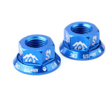 Maxbell Bicycle Hubs Nut M10 Folding Fixed Gear Bike Wheel Hubs Axle Screw Blue