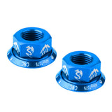 Maxbell Bicycle Hubs Nut M10 Folding Fixed Gear Bike Wheel Hubs Axle Screw Blue