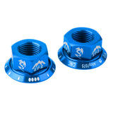 Maxbell Bicycle Hubs Nut M10 Folding Fixed Gear Bike Wheel Hubs Axle Screw Blue
