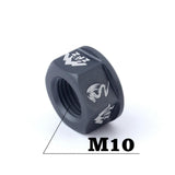 Maxbell Bicycle Hubs Nut M10 Folding Fixed Gear Bike Wheel Hubs Axle Screw Titanium
