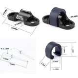 Maxbell Aluminum Alloy MTB Mountain Bike Cable Housing Guide Base Rivet C Clip Black