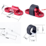 Maxbell Aluminum Alloy MTB Mountain Bike Cable Housing Guide Base Rivet C Clip Red