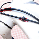 Maxbell Aluminum Alloy MTB Mountain Bike Cable Housing Guide Base Rivet C Clip Red