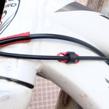 Maxbell Aluminum Alloy MTB Mountain Bike Cable Housing Guide Base Rivet C Clip Red