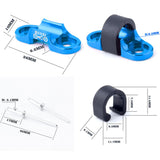 Maxbell Aluminum Alloy MTB Mountain Bike Cable Housing Guide Base Rivet C Clip Blue