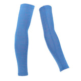 Maxbell 1 Pair Summer Cycling Arm Sleeves Anti UV Oversleeve Cover Royal Purple-M