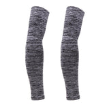 Maxbell 1 Pair Summer Cycling Arm Sleeves Anti UV Oversleeve Cover Gray-L