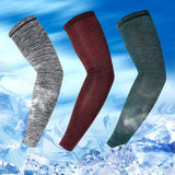 Maxbell 1 Pair Summer Cycling Arm Sleeves Anti UV Oversleeve Cover Gray-L