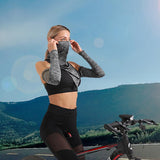 Maxbell 1 Pair Summer Cycling Arm Sleeves Anti UV Oversleeve Cover Gray-L