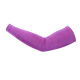 Maxbell 1 Pair Summer Cycling Arm Sleeves Anti UV Oversleeve Cover Fuchsia-XL