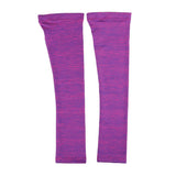 Maxbell 1 Pair Summer Cycling Arm Sleeves Anti UV Oversleeve Cover Fuchsia-XL