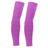 Maxbell 1 Pair Summer Cycling Arm Sleeves Anti UV Oversleeve Cover Fuchsia-XL