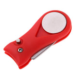 Maxbell Pitch Repair Divot Switchblade Tool Golf Ball Marker Groove Cleaner Red