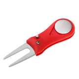 Maxbell Pitch Repair Divot Switchblade Tool Golf Ball Marker Groove Cleaner Red