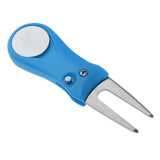 Maxbell Pitch Repair Divot Switchblade Tool Golf Ball Marker Groove Cleaner Blue