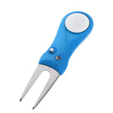 Maxbell Pitch Repair Divot Switchblade Tool Golf Ball Marker Groove Cleaner Blue