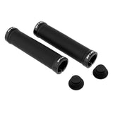 Maxbell 1 Pair Leather Bike Handlebar Grips Lock on Anti-slip Handle Bar Cover Black