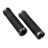 Maxbell 1 Pair Leather Bike Handlebar Grips Lock on Anti-slip Handle Bar Cover Black