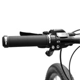 Maxbell 1 Pair Leather Bike Handlebar Grips Lock on Anti-slip Handle Bar Cover Black