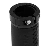 Maxbell 1 Pair Leather Bike Handlebar Grips Lock on Anti-slip Handle Bar Cover Black