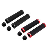 Maxbell 1 Pair Leather Bike Handlebar Grips Lock on Anti-slip Handle Bar Cover Black