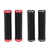 Maxbell 1 Pair Leather Bike Handlebar Grips Lock on Anti-slip Handle Bar Cover Black