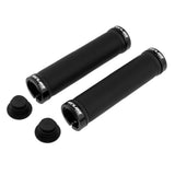 Maxbell 1 Pair Leather Bike Handlebar Grips Lock on Anti-slip Handle Bar Cover Black