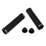 Maxbell 1 Pair Leather Bike Handlebar Grips Lock on Anti-slip Handle Bar Cover Black