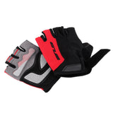 Maxbell GUB Cycling Gloves Gel Half Finger Shockproof Sport Gloves Black Red-M