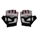 Maxbell GUB Cycling Gloves Gel Half Finger Shockproof Sport Gloves Black Red-M