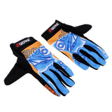 Maxbell Unisex Cycling Bike Full Finger Gloves Gel Padded Riding Glove Blue  XL