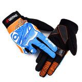 Maxbell Unisex Cycling Bike Full Finger Gloves Gel Padded Riding Glove Blue  XL