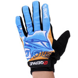 Maxbell Unisex Cycling Bike Full Finger Gloves Gel Padded Riding Glove Blue  XL