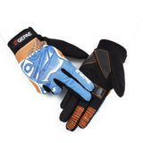 Maxbell Unisex Cycling Bike Full Finger Gloves Gel Padded Riding Glove Blue  XL