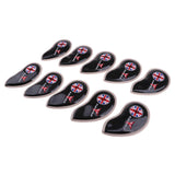 Maxbell 10pcs/pack Golf Club Head Covers Wedge Iron Protective Iron Covers Black