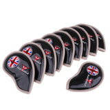 Maxbell 10pcs/pack Golf Club Head Covers Wedge Iron Protective Iron Covers Black