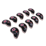 Maxbell 10pcs/pack Golf Club Head Covers Wedge Iron Protective Iron Covers Black