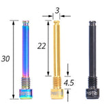 Maxbell 2 Pieces MTB Bike Bicycle Hydraulic Disc Brake Pad Plug Fixed Bolt M4 Gold