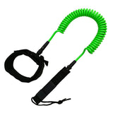 Maxbell 10ft Coiled SUP Leash Stand UP Paddle Surfing Board Leg Leashes Green