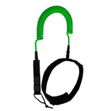 Maxbell 10ft Coiled SUP Leash Stand UP Paddle Surfing Board Leg Leashes Green