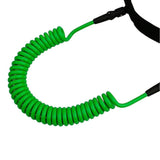 Maxbell 10ft Coiled SUP Leash Stand UP Paddle Surfing Board Leg Leashes Green