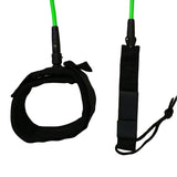 Maxbell 10ft Coiled SUP Leash Stand UP Paddle Surfing Board Leg Leashes Green