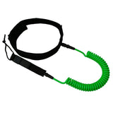 Maxbell 10ft Coiled SUP Leash Stand UP Paddle Surfing Board Leg Leashes Green