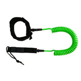 Maxbell 10ft Coiled SUP Leash Stand UP Paddle Surfing Board Leg Leashes Green