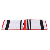 Maxbell PU Golf Scorecard Holder Training Book Cover with Pencil Red