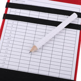 Maxbell PU Golf Scorecard Holder Training Book Cover with Pencil Red