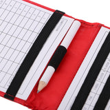 Maxbell PU Golf Scorecard Holder Training Book Cover with Pencil Red